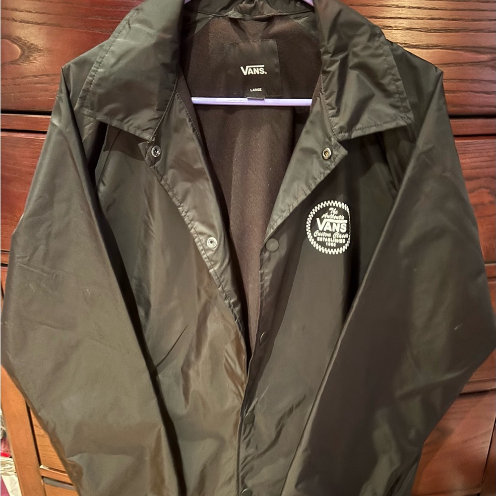 Vans Black Windbreaker Jacket for Men